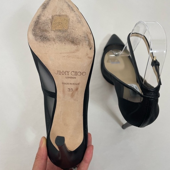 Jimmy Choo Tower Mesh Heel Pump - Picture 9 of 10